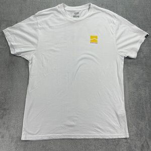 Vans Off The Wall T Shirt Mens XL White Cotton Slim Fit Graphic Barcelona 1966